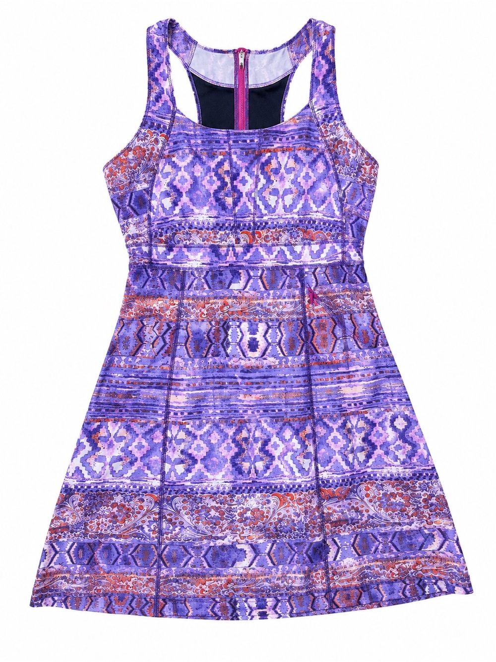 Title‎ Nine Nimblene Dress Purple Geometric Boho Athleisure Festivalcore- Sz 6